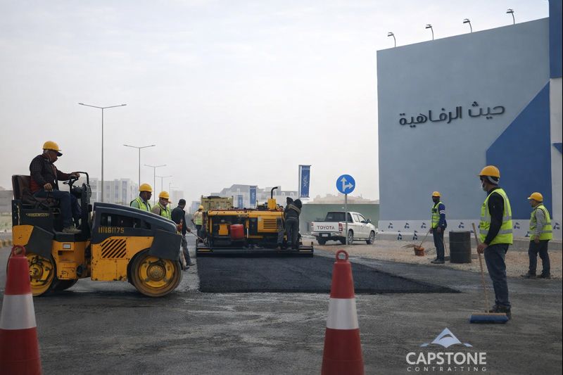 Civil infrastructure and road preparation project by Capstone Contracting KSA"